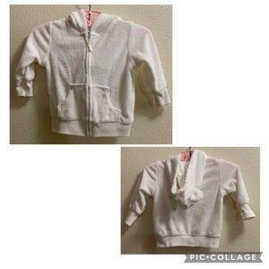 Carter’s White Terrycloth Hooded Swimsuit Cover-Up Jacket 6 Months Bear Ears